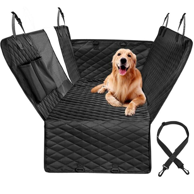 CALIYO Tierdecke Autoschondecke Hund Rücksitz mit Seitenschutz,  Wasserabweisende Autodecke Hundematte Auto, Hunde Autositz