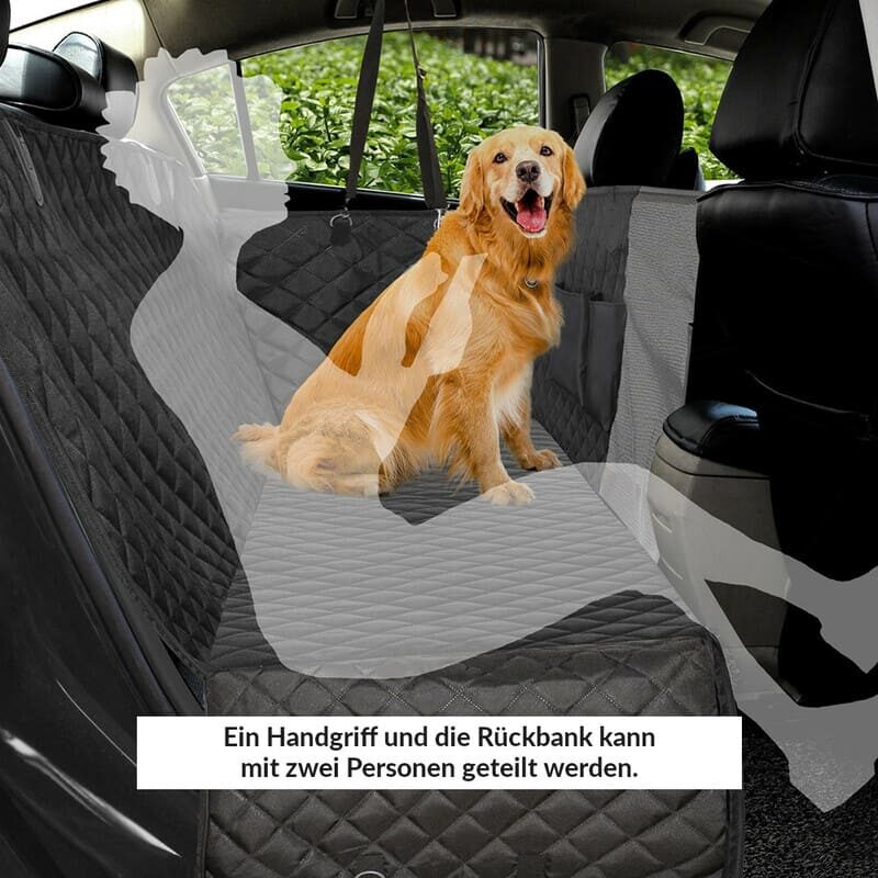 Hundedecke Auto Rueckbank Autoschondecke fuer Hunde Rueckbank teilen
