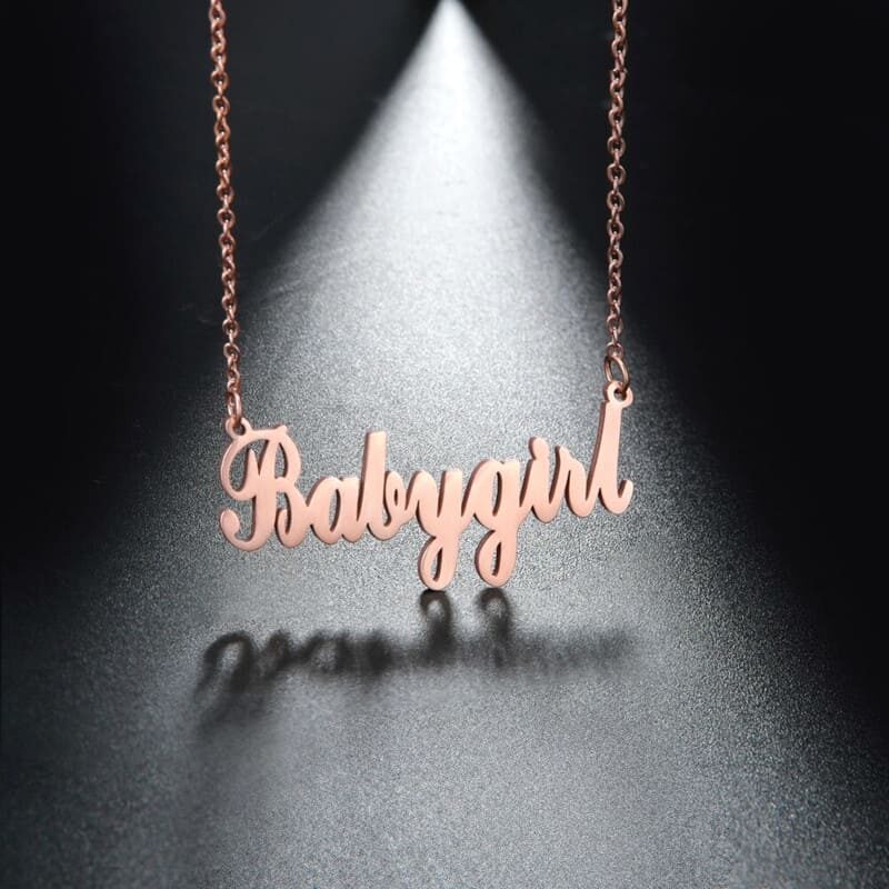 Namenskette Rosegold