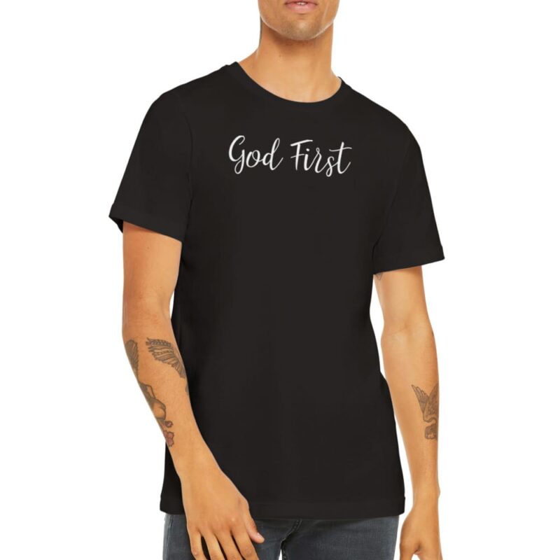 god first shirt schwarz-model bild 1