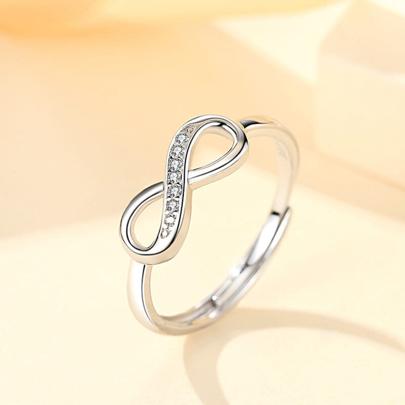 Infinity Damen Silberring 925 Sterling Silber 2